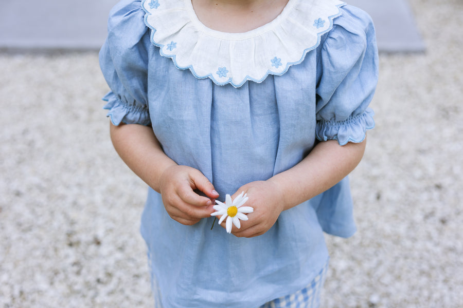 Pippa Blouse - Bluebell Linen