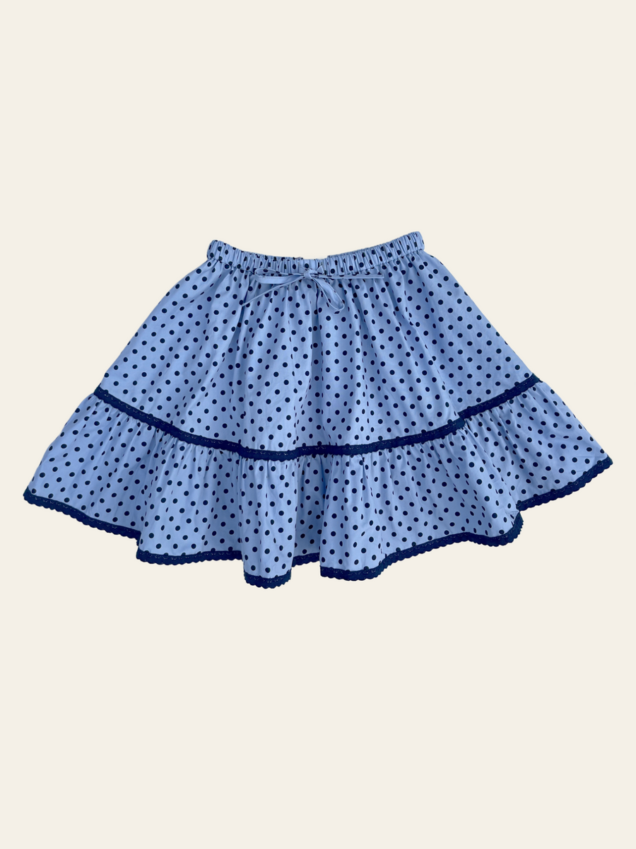 Emily Skirt - Periwinkle Dot