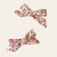 Pig Tail Bow Set - Liberty  Paysanne Blossom