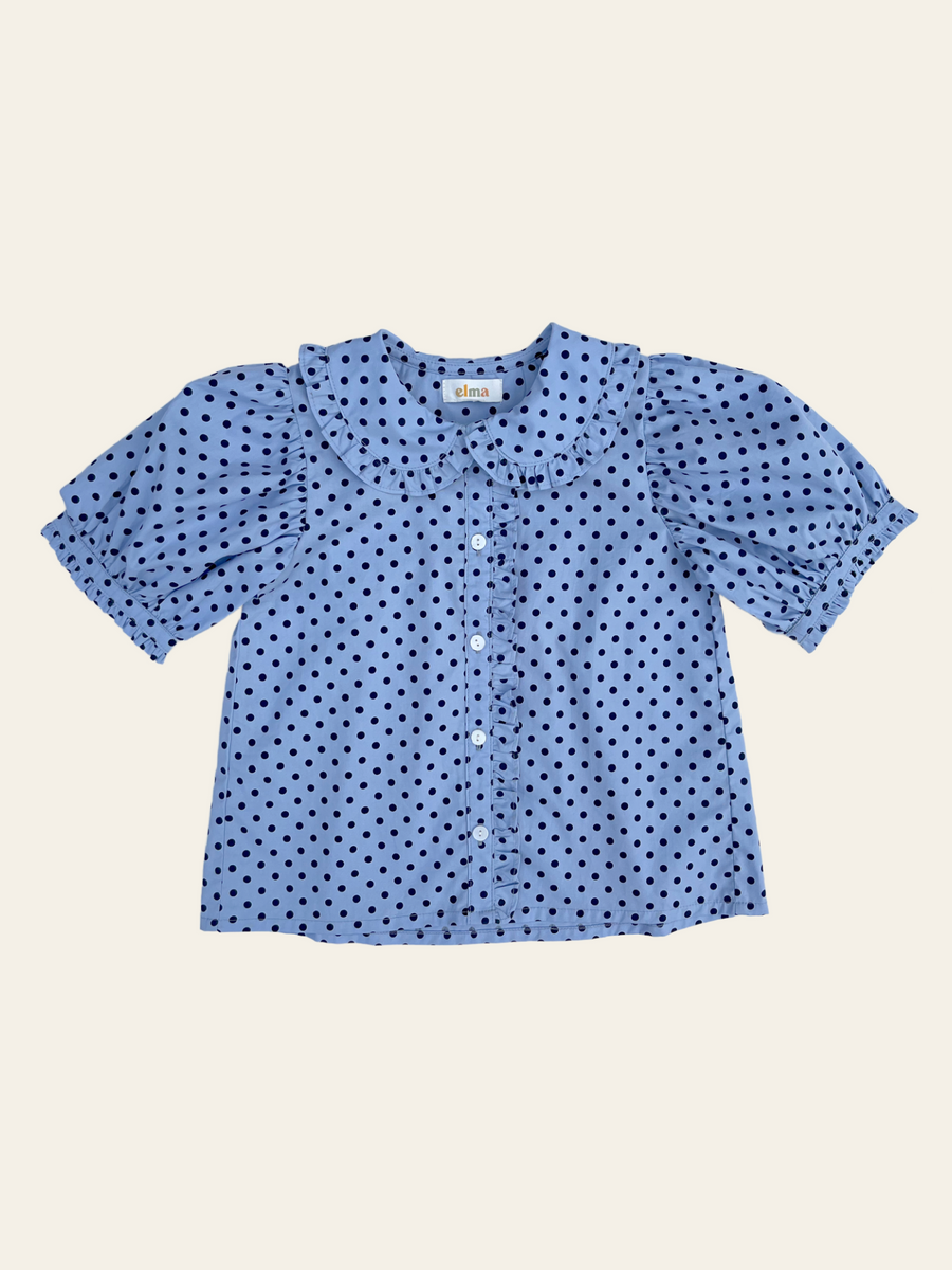 Juniper Blouse - Periwinkle Dot